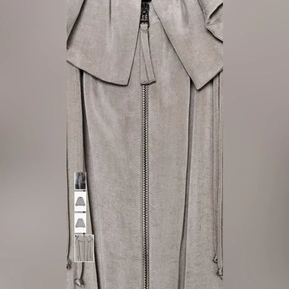 Zara ZW Collection Bomber Jacket | Light Gray | M | Gorgeous | NWT - Picture 3 of 11